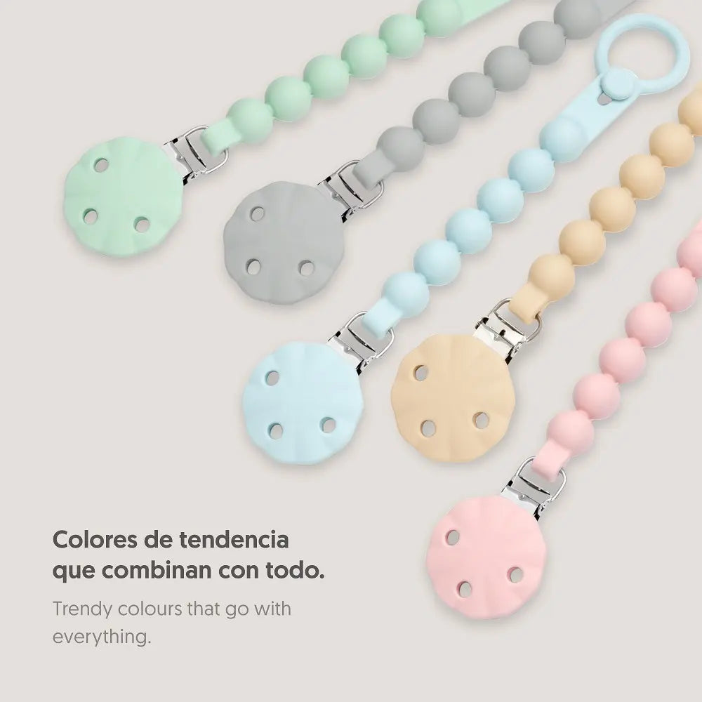 CHUPETERO SILICONA CADENA SI018 ROSA MAQUILLAJE INTERBABY
