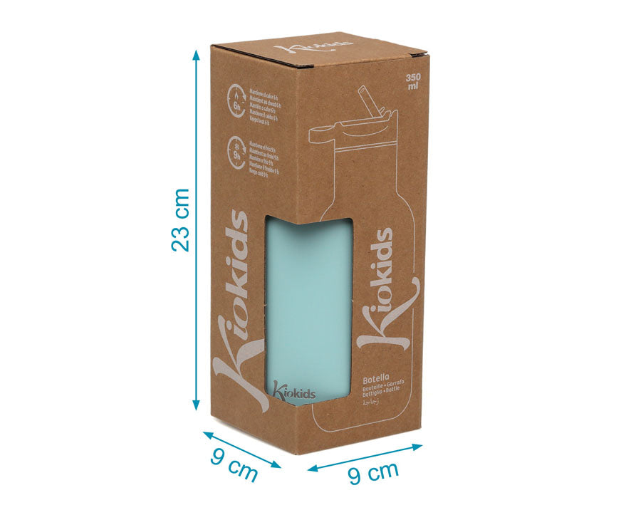 BOTELLA DE ACERO INOXIDABLE 350ML 5070 SALVIA KIOKIDS