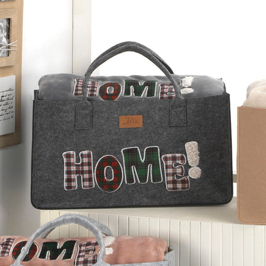 MANTA PLAID SEDALINA/SHERPA + BOLSO REVISTERO HOME 130X160 GRIS DOLZ