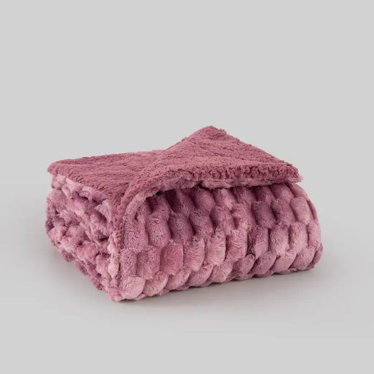 Manta Plaid Malva Degrade Karamelo | Suavidad y Calidez para tu Hogar